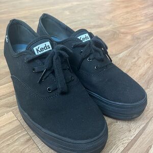 Keds All Black Canvas Dream Foam Sneakers